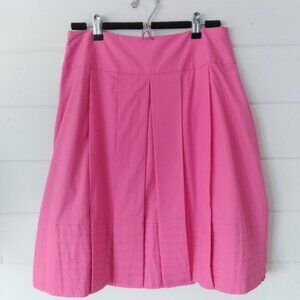 Pure Alfred Sung gorgeous pink pleated tone on tone striped hem lined